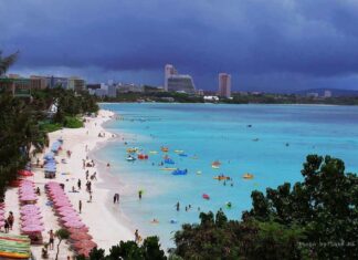 The beach of Guam Reef Resort