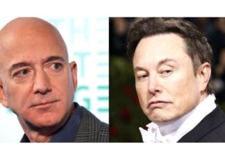 millionaires Elon Musk and Jeff Bezos